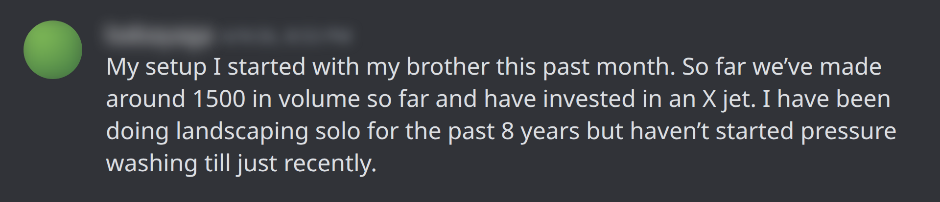 Started with my brother this past month, around $1,500 in volume