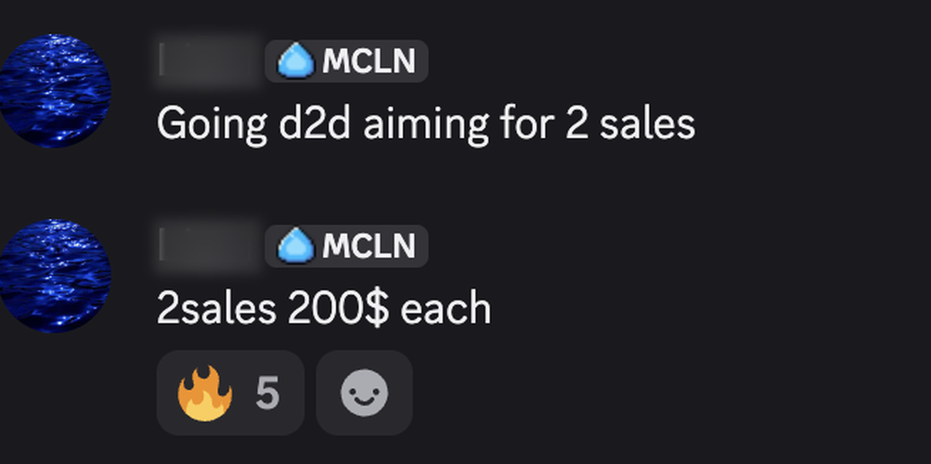 2 sales at $200 each